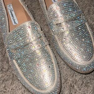 Forever Link Iridescent Silver Crystal Loafers